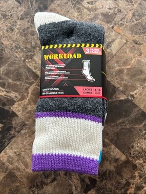 NWT 🆕 Workload Women’s Crew Work Socks all season / size 4-10 (3 pairs)